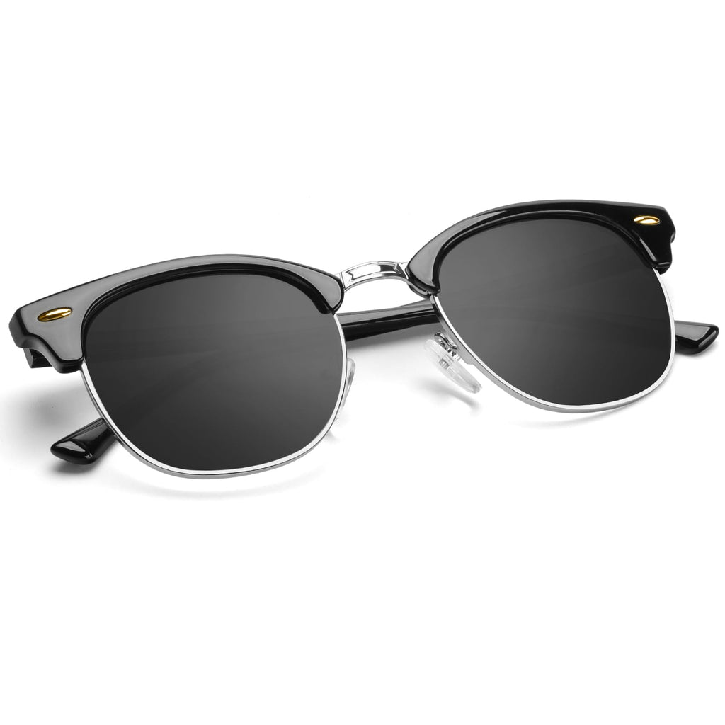 KALIYADI Polarized Sunglasses for Men and Women Semi-Rimless Frame Driving Sun glasses UV Blocking