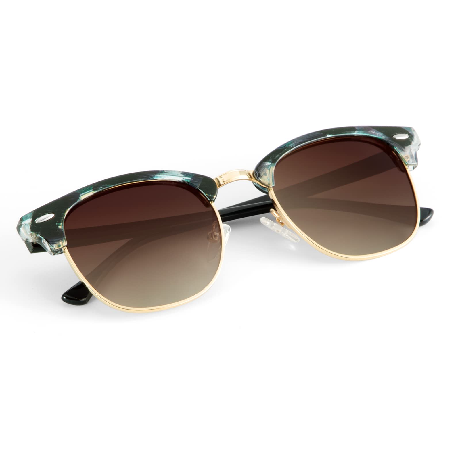 KALIYADI Polarized Sunglasses for Men and Women Semi-Rimless Frame Driving Sun glasses UV Blocking