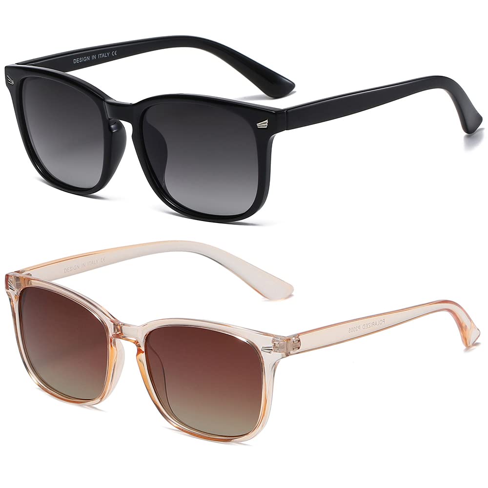 DUSHINE Polarized Sunglasses for Women Classic Retro Style UV400 Protection