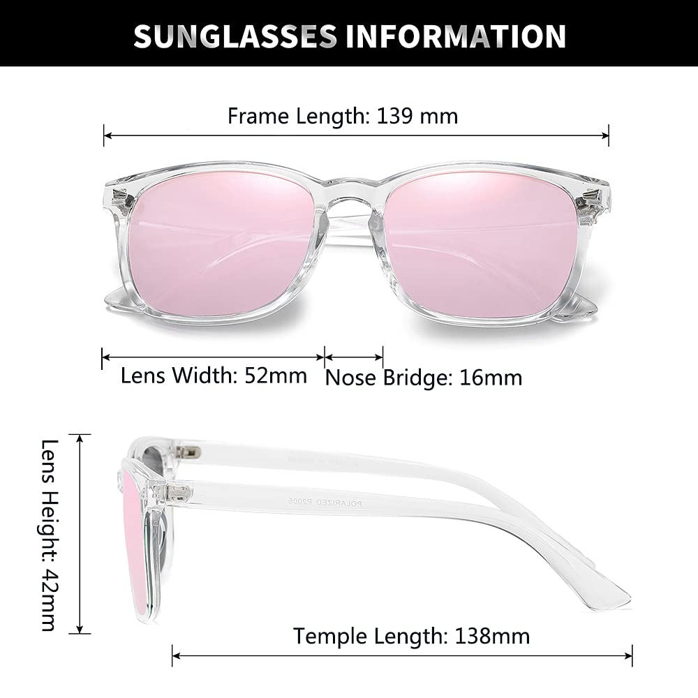 DUSHINE Polarized Sunglasses for Women Classic Retro Style UV400 Protection