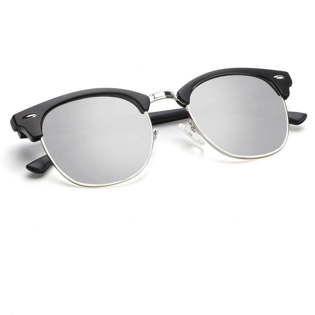KALIYADI Polarized Sunglasses for Men and Women Semi-Rimless Frame Driving Sun glasses UV Blocking