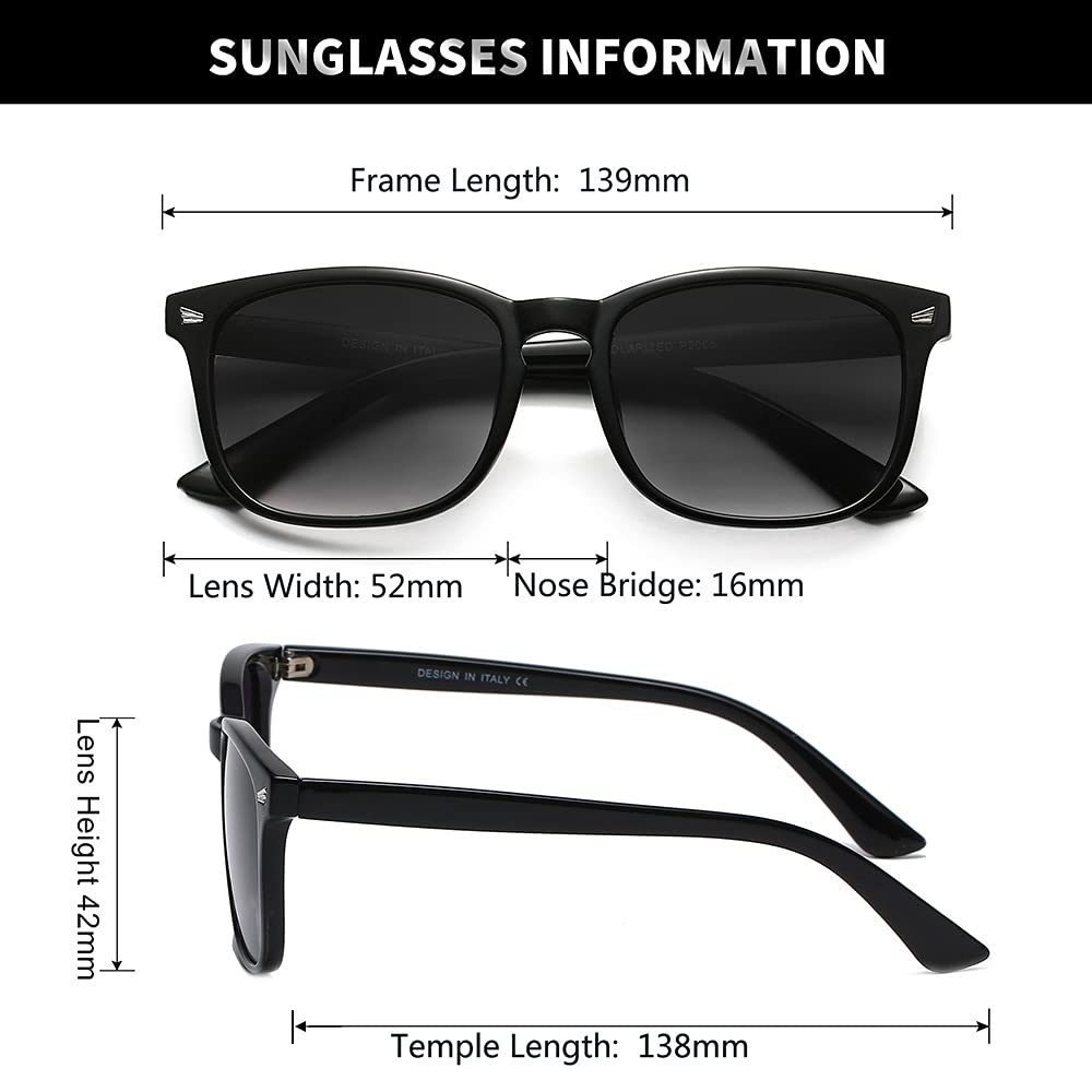 DUSHINE Polarized Sunglasses for Women Classic Retro Style UV400 Protection