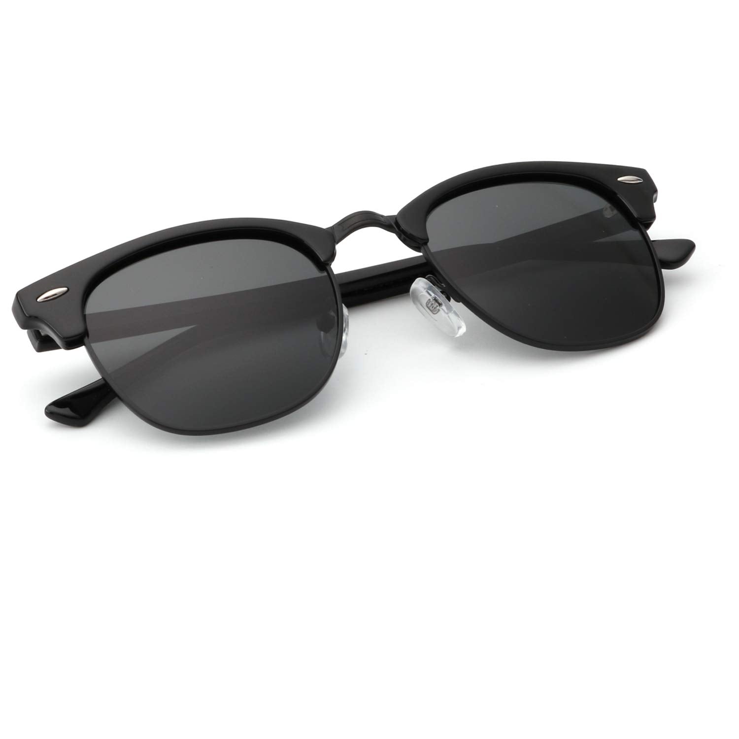 KALIYADI Polarized Sunglasses for Men and Women Semi-Rimless Frame Driving Sun glasses UV Blocking