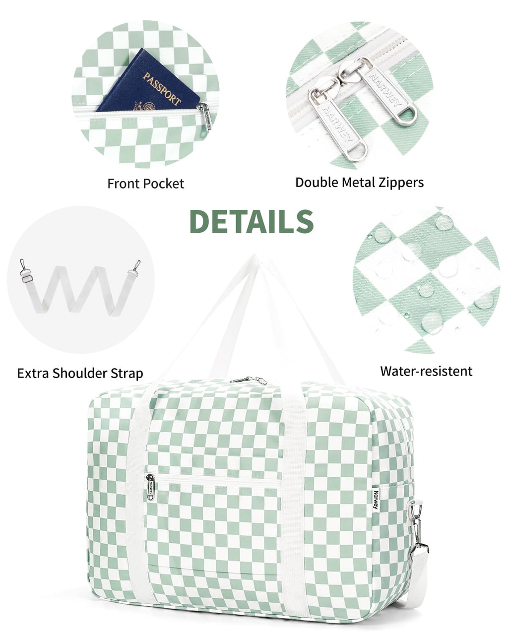 For Spirit Airlines Personal Item Bag Foldable Travel Duffel Bag Tote Carry on Luggage Duffle Overnight for Women and Men