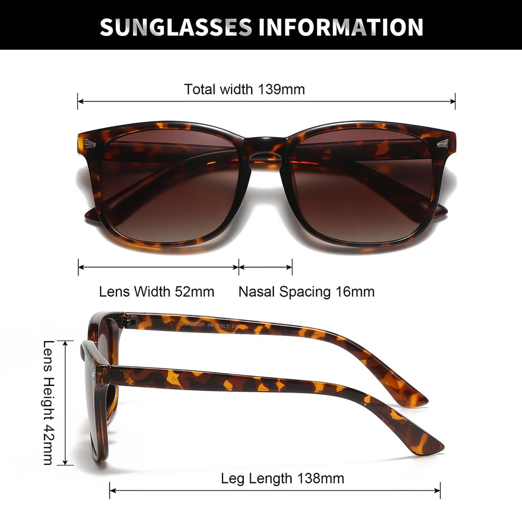 DUSHINE Polarized Sunglasses for Women Classic Retro Style UV400 Protection