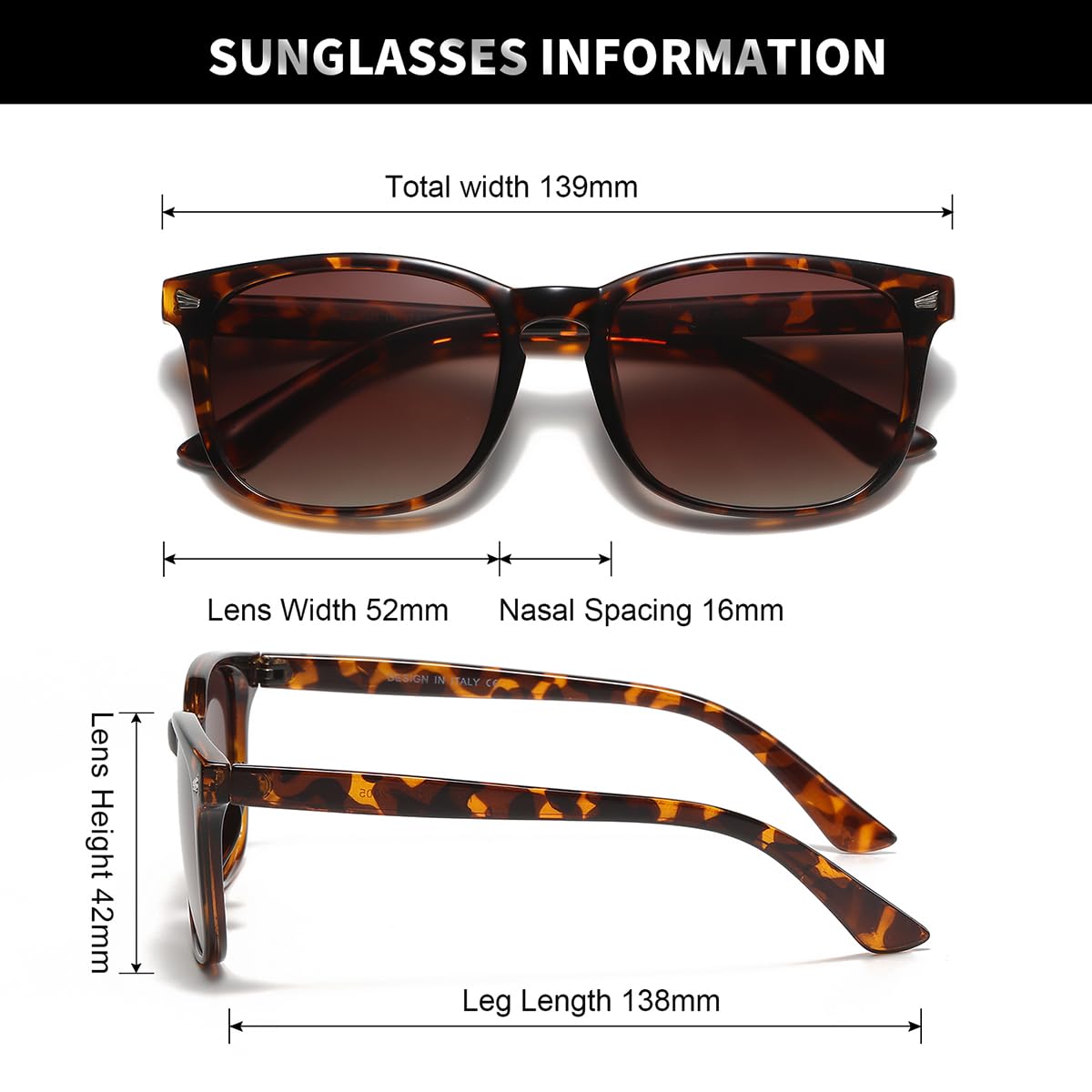 DUSHINE Polarized Sunglasses for Women Classic Retro Style UV400 Protection