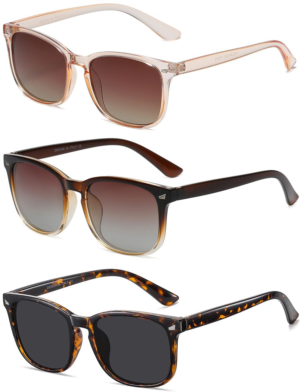 DUSHINE Polarized Sunglasses for Women Classic Retro Style UV400 Protection