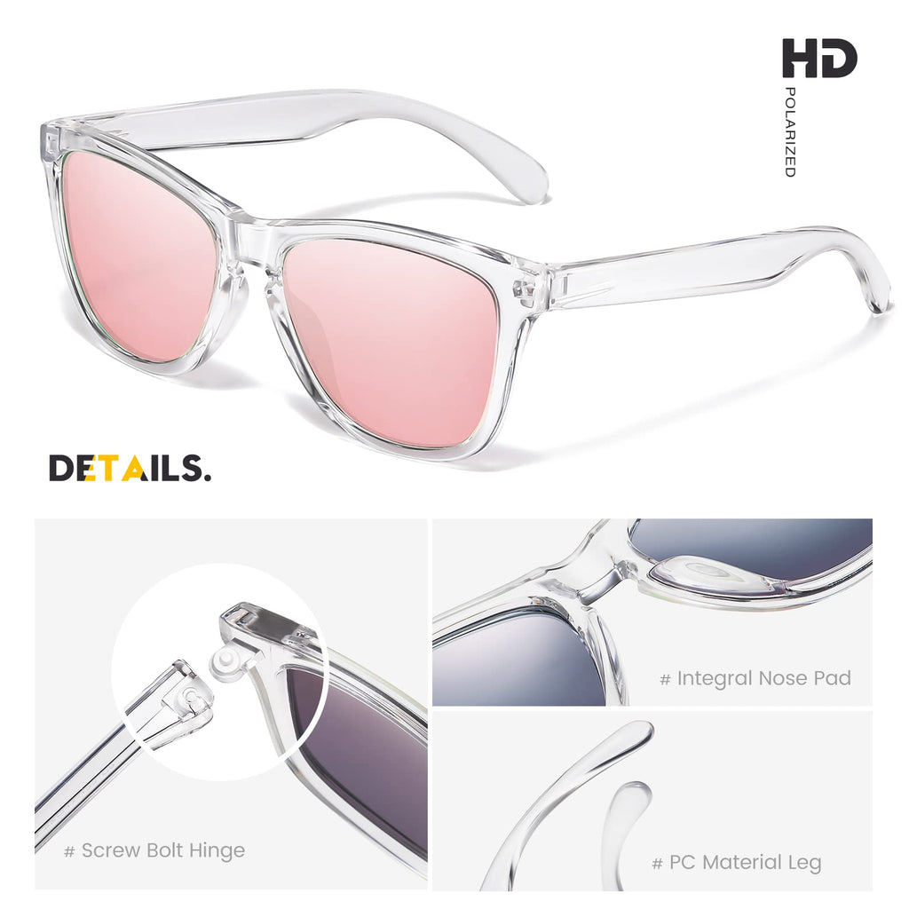 Sunglasses Womens Polarized Sunglasses for Mens Womens Retro Mirror Lens for Driving Fishing UV400 Protection
