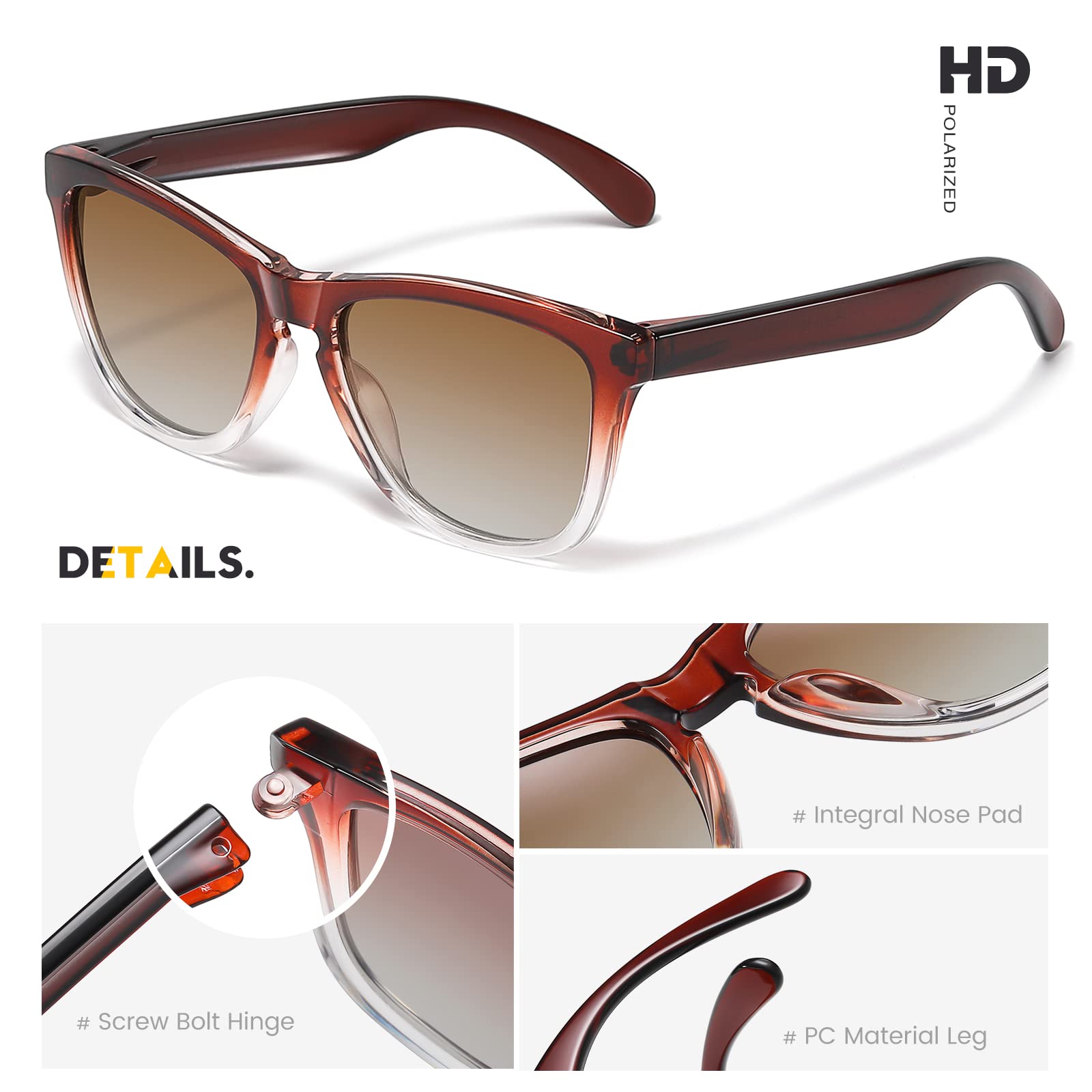 Sunglasses Womens Polarized Sunglasses for Mens Womens Retro Mirror Lens for Driving Fishing UV400 Protection