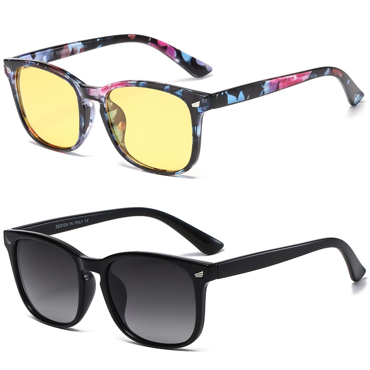 DUSHINE Polarized Sunglasses for Women Classic Retro Style UV400 Protection