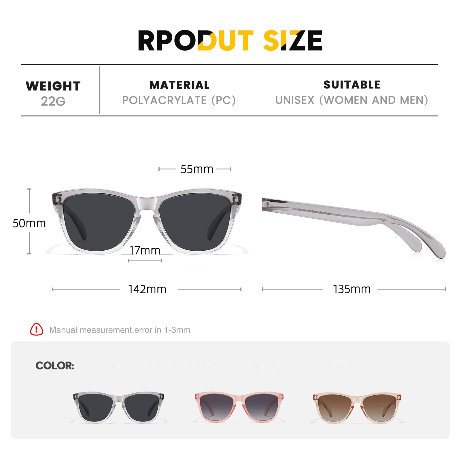 Sunglasses Womens Polarized Sunglasses for Mens Womens Retro Mirror Lens for Driving Fishing UV400 Protection