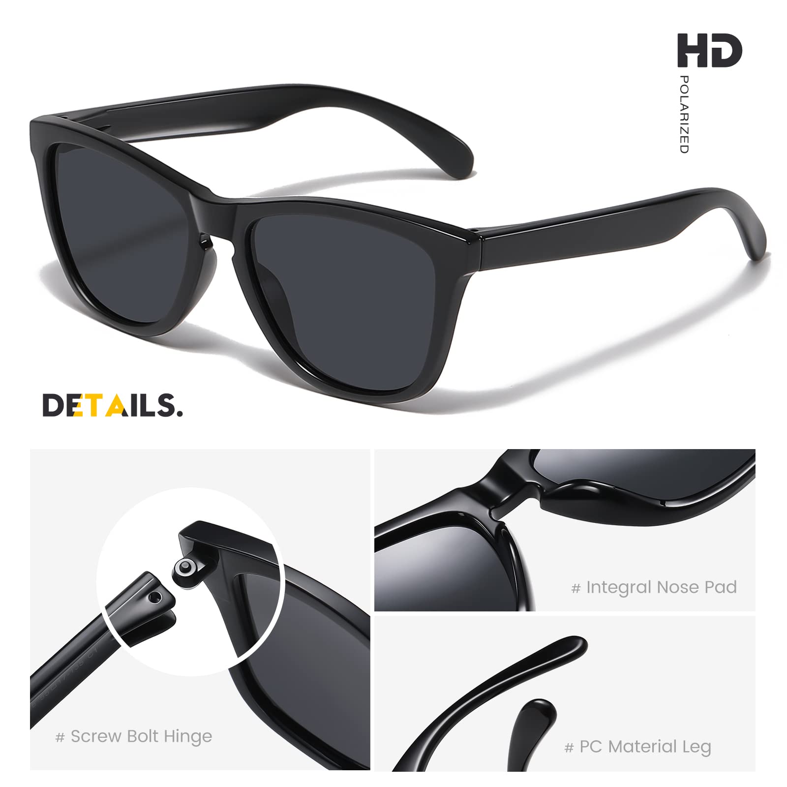 Sunglasses Womens Polarized Sunglasses for Mens Womens Retro Mirror Lens for Driving Fishing UV400 Protection
