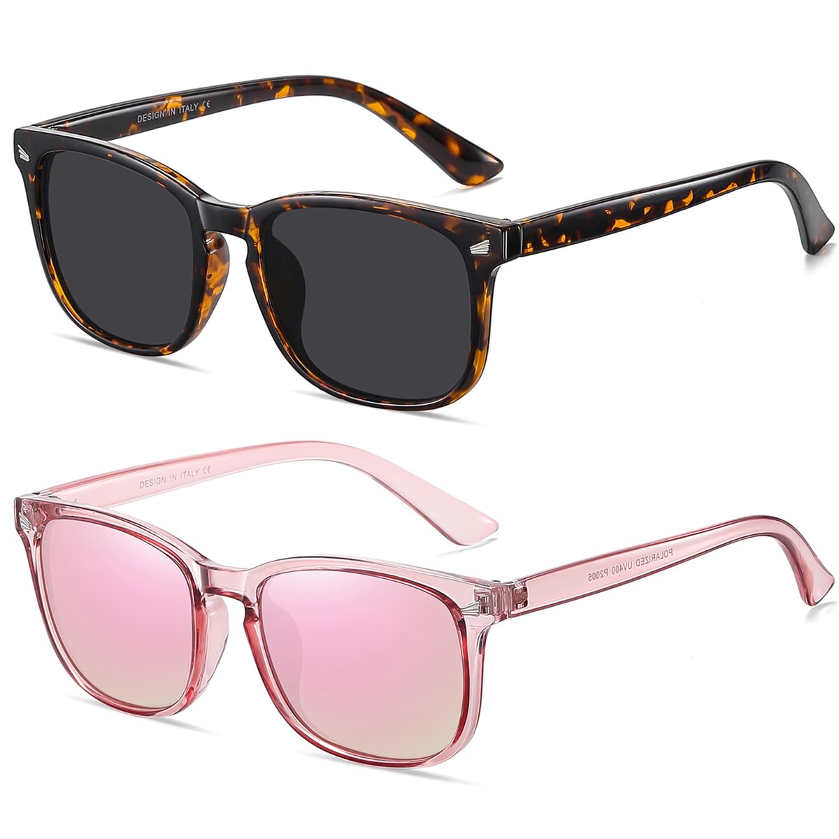 DUSHINE Polarized Sunglasses for Women Classic Retro Style UV400 Protection