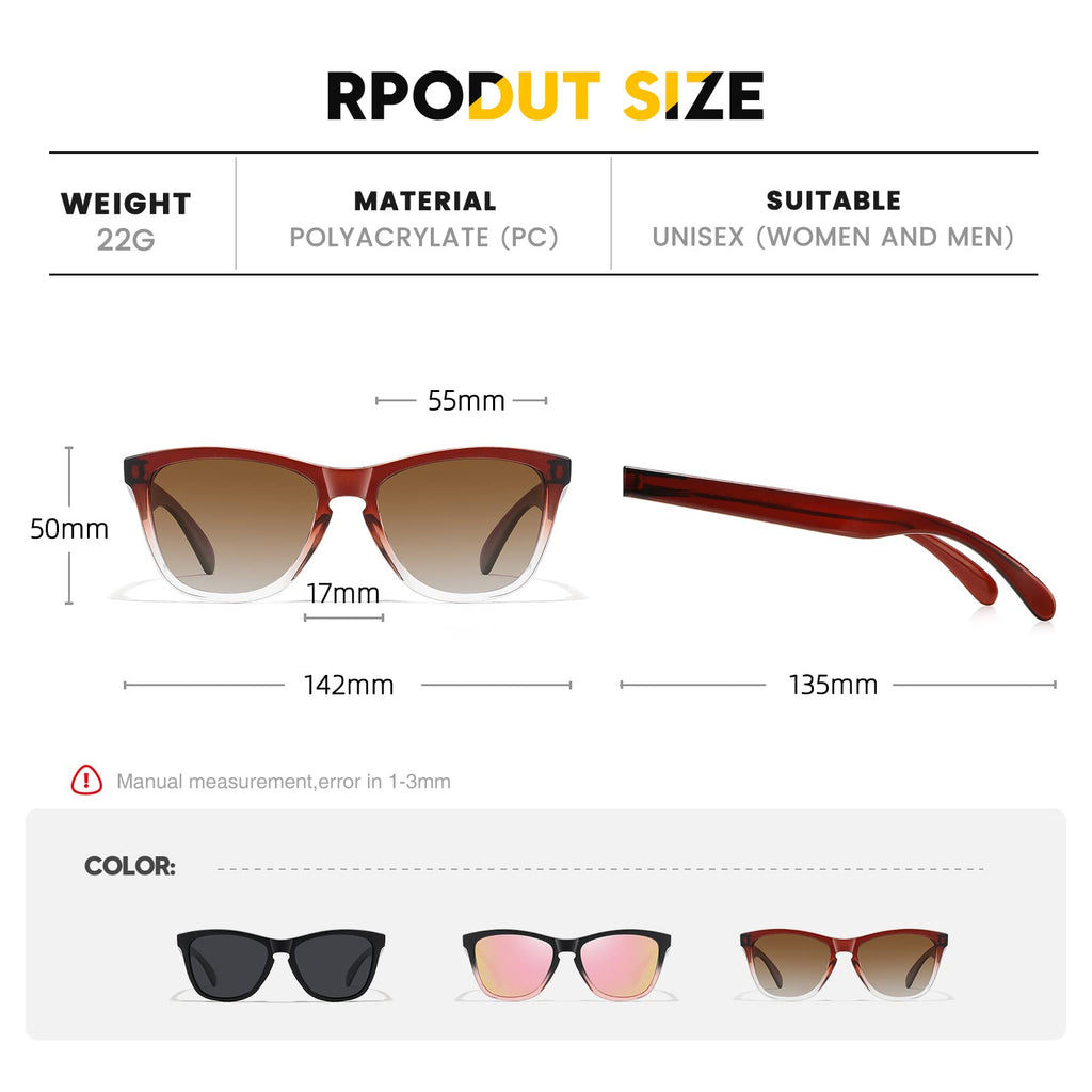 Sunglasses Womens Polarized Sunglasses for Mens Womens Retro Mirror Lens for Driving Fishing UV400 Protection