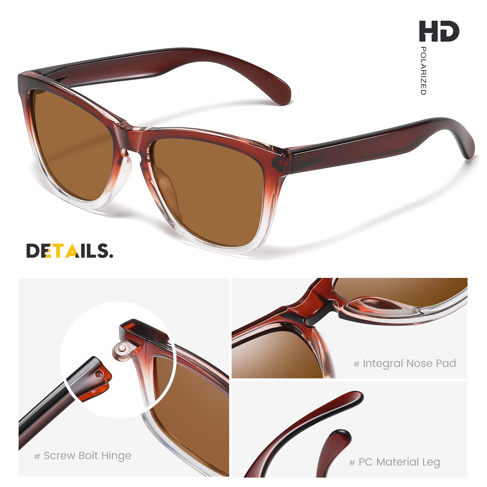 Sunglasses Womens Polarized Sunglasses for Mens Womens Retro Mirror Lens for Driving Fishing UV400 Protection