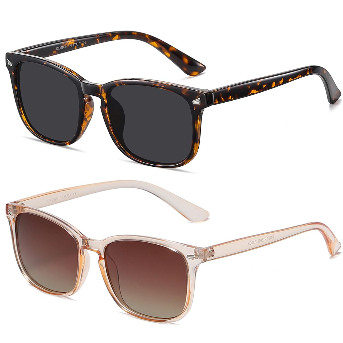 DUSHINE Polarized Sunglasses for Women Classic Retro Style UV400 Protection