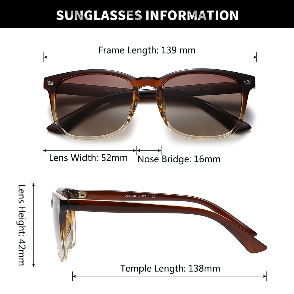 DUSHINE Polarized Sunglasses for Women Classic Retro Style UV400 Protection