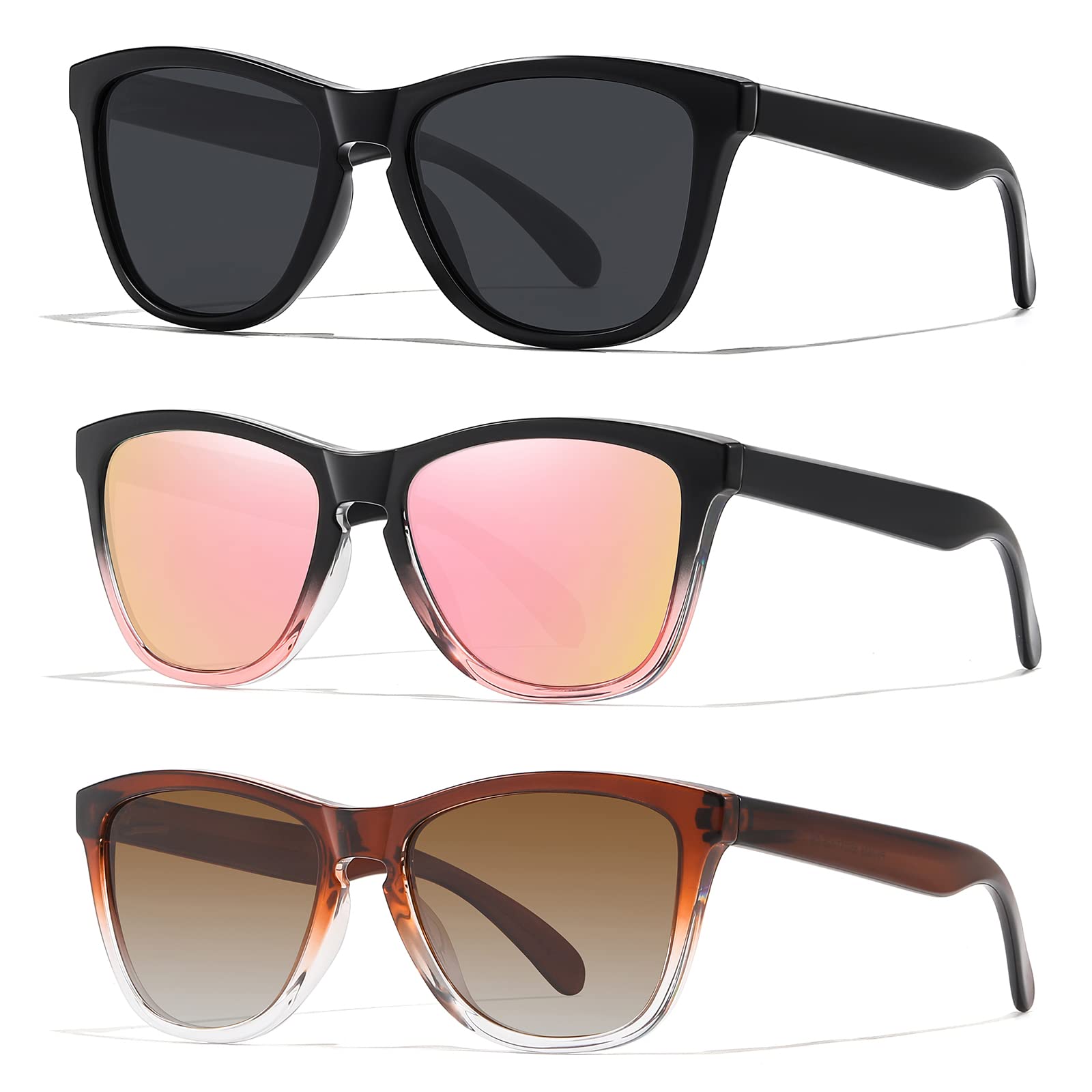 Sunglasses Womens Polarized Sunglasses for Mens Womens Retro Mirror Lens for Driving Fishing UV400 Protection