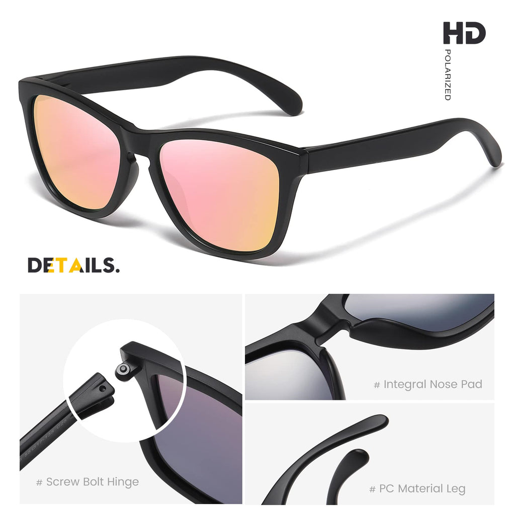 Sunglasses Womens Polarized Sunglasses for Mens Womens Retro Mirror Lens for Driving Fishing UV400 Protection