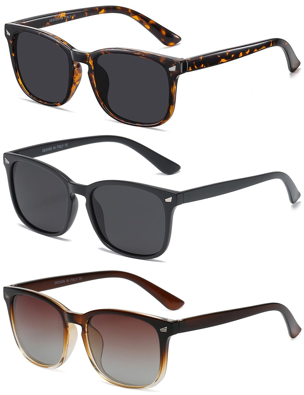 DUSHINE Polarized Sunglasses for Women Classic Retro Style UV400 Protection