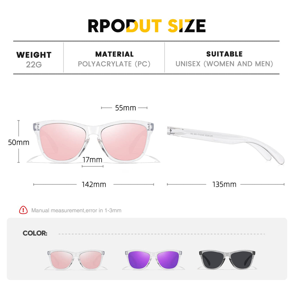Sunglasses Womens Polarized Sunglasses for Mens Womens Retro Mirror Lens for Driving Fishing UV400 Protection