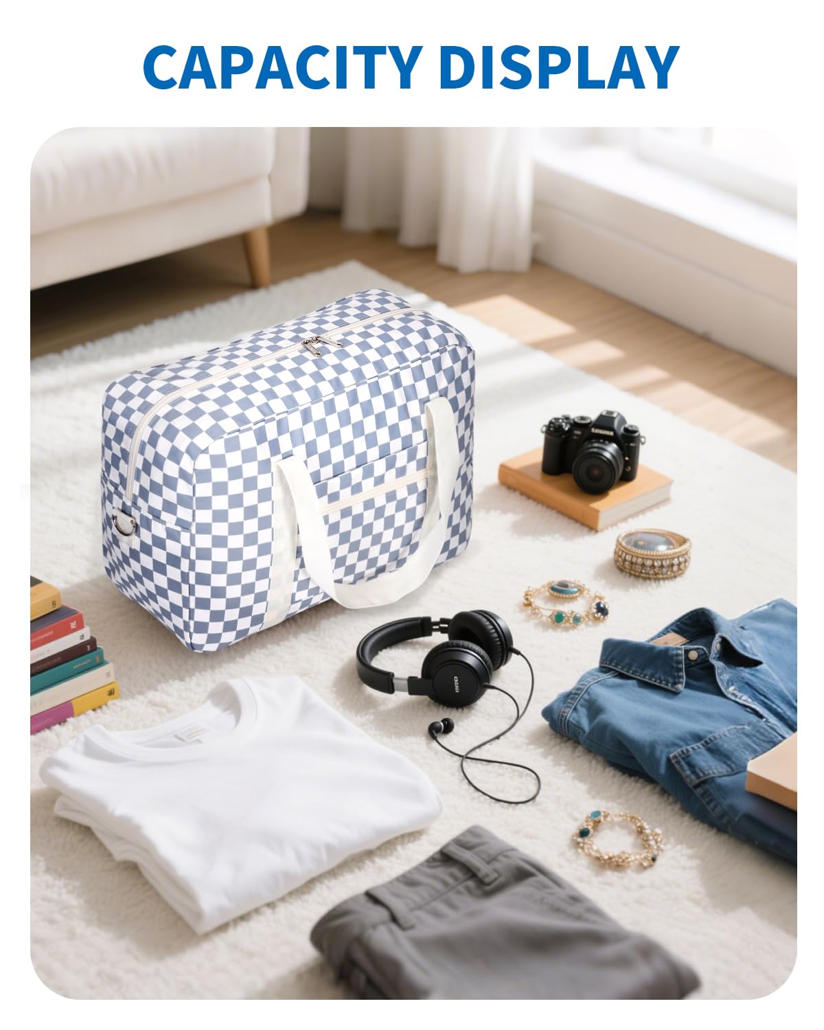 For Spirit Airlines Personal Item Bag Foldable Travel Duffel Bag Tote Carry on Luggage Duffle Overnight for Women and Men