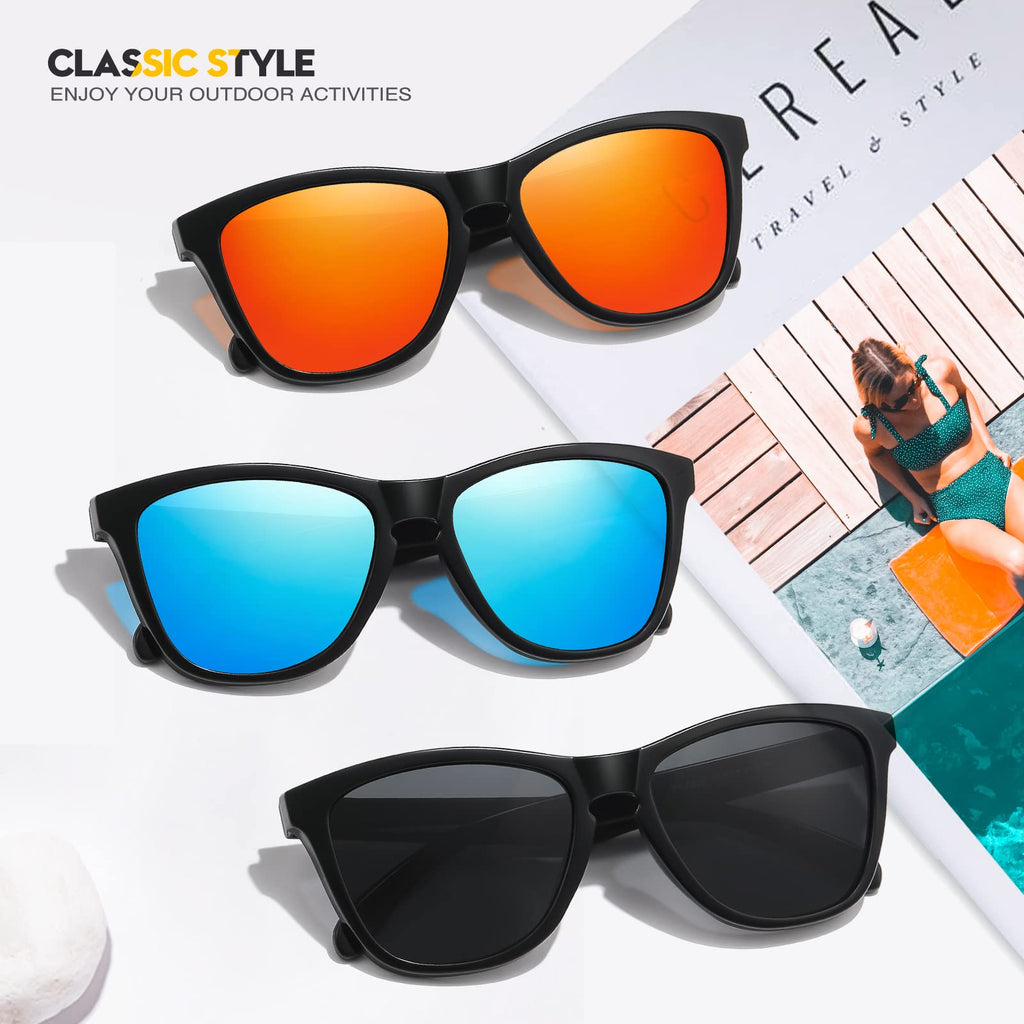 Sunglasses Womens Polarized Sunglasses for Mens Womens Retro Mirror Lens for Driving Fishing UV400 Protection