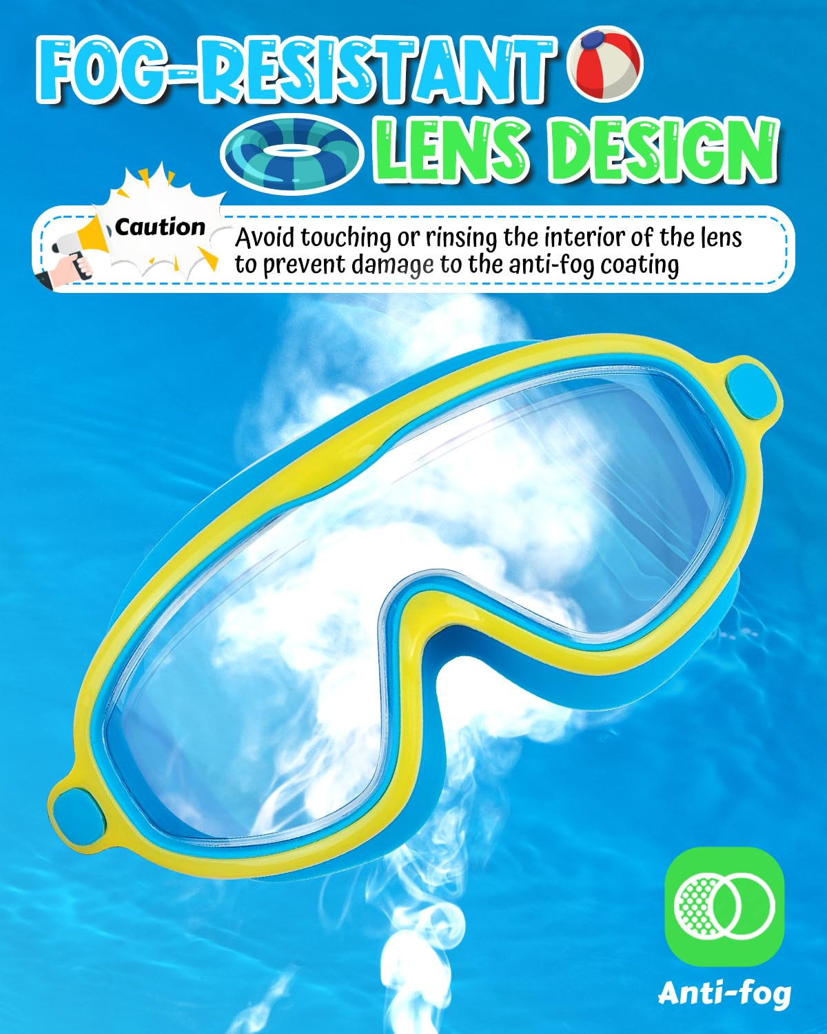 Swim Goggles 2 Pack, Wide View Anti Fog&UV Swimming Goggles for Audlt, No Leaking Swim Glasses for Men Women Kids
