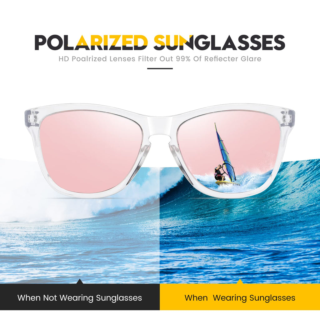 Sunglasses Womens Polarized Sunglasses for Mens Womens Retro Mirror Lens for Driving Fishing UV400 Protection