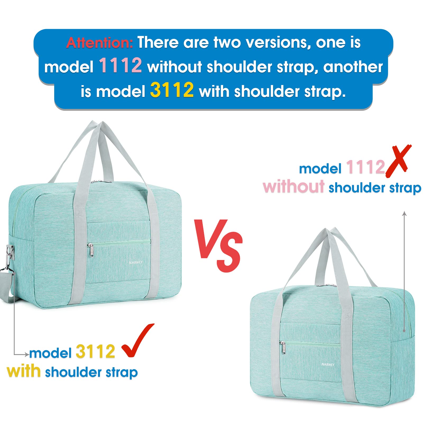 For Spirit Airlines Personal Item Bag Foldable Travel Duffel Bag Tote Carry on Luggage Duffle Overnight for Women and Men