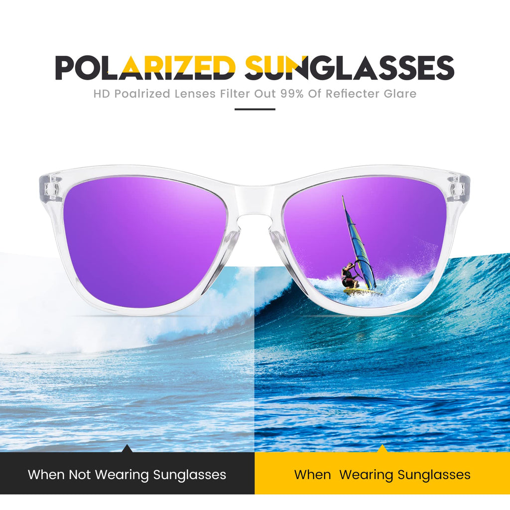 Sunglasses Womens Polarized Sunglasses for Mens Womens Retro Mirror Lens for Driving Fishing UV400 Protection