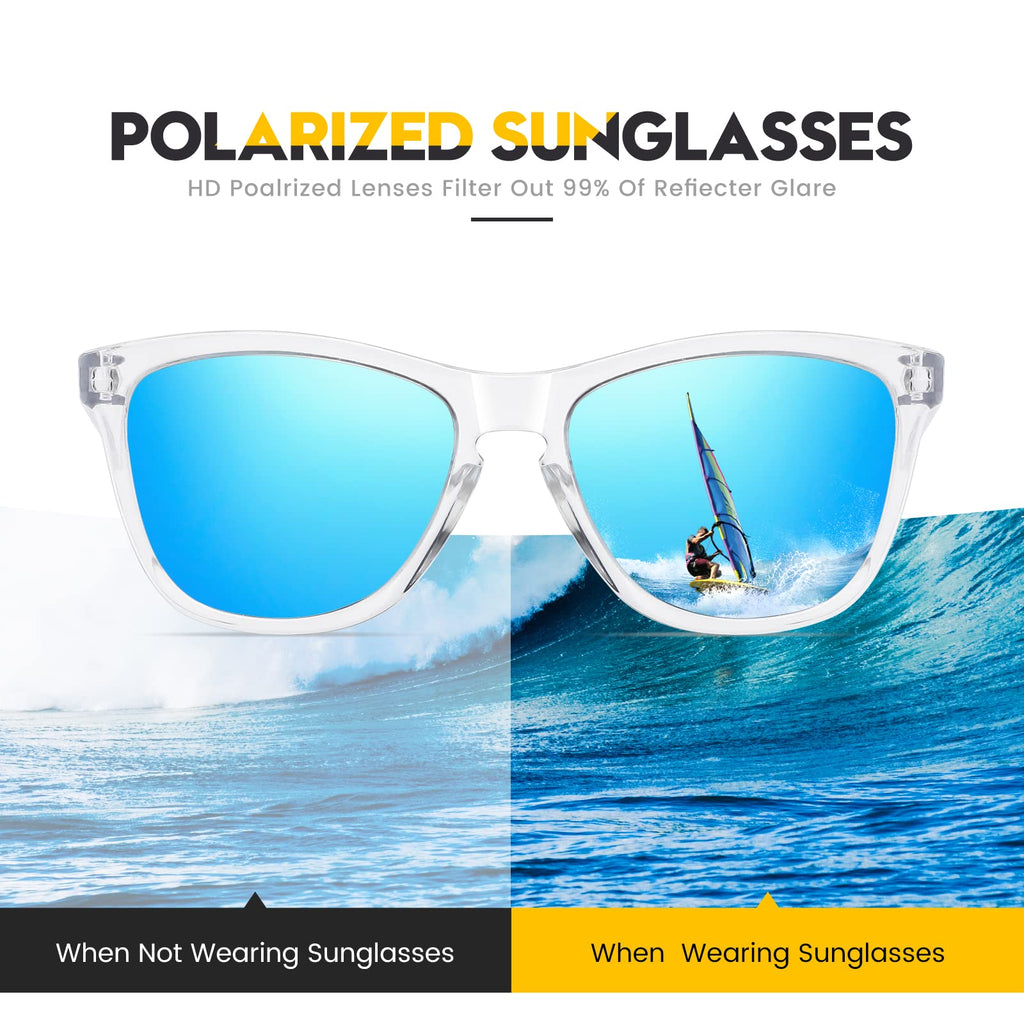 Sunglasses Womens Polarized Sunglasses for Mens Womens Retro Mirror Lens for Driving Fishing UV400 Protection