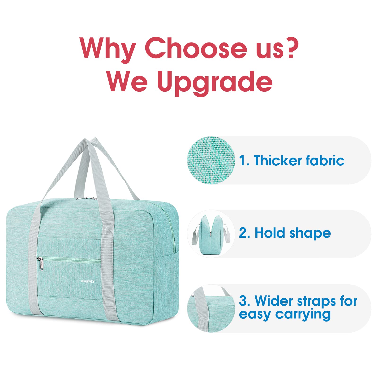 For Spirit Airlines Personal Item Bag Foldable Travel Duffel Bag Tote Carry on Luggage Duffle Overnight for Women and Men