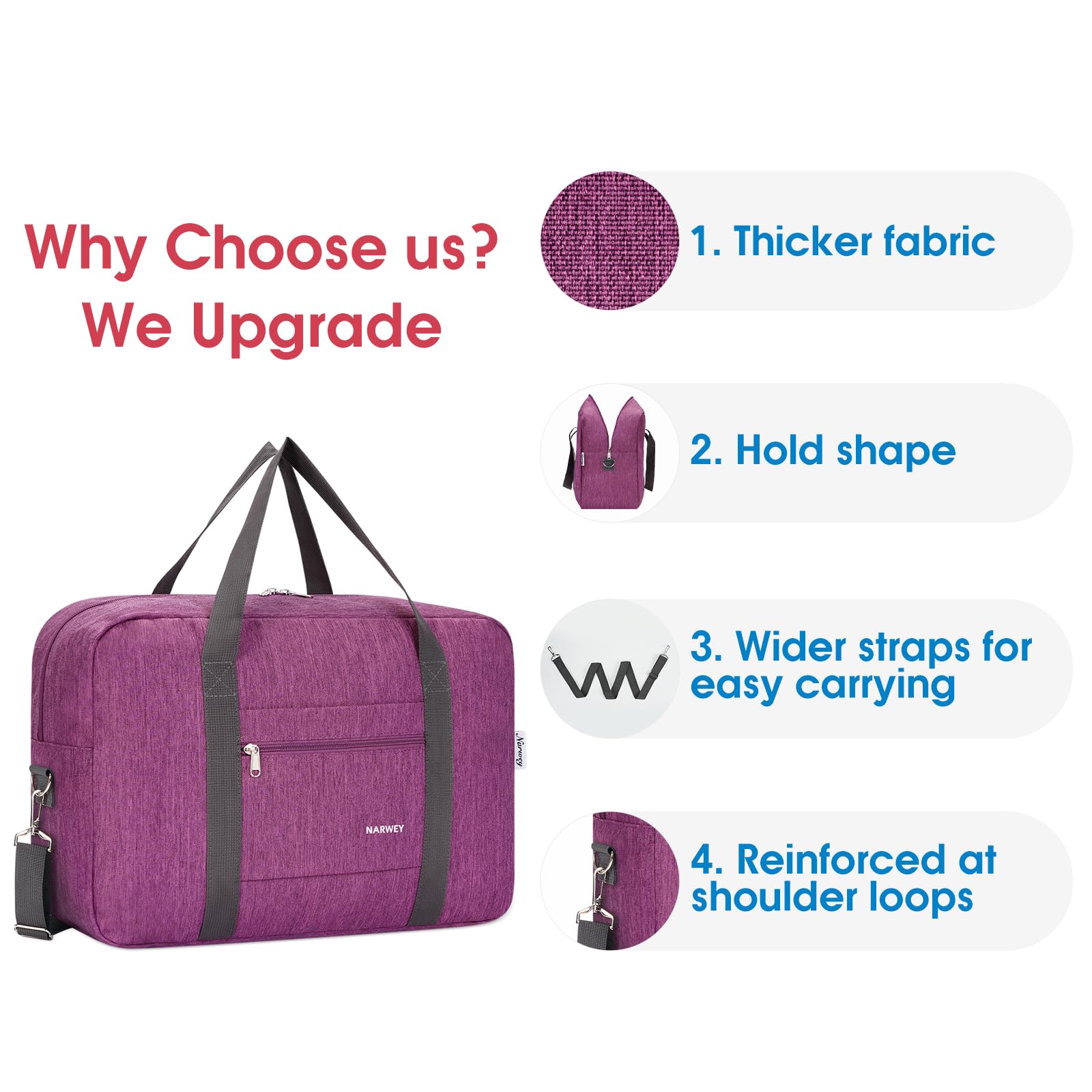 For Spirit Airlines Personal Item Bag Foldable Travel Duffel Bag Tote Carry on Luggage Duffle Overnight for Women and Men