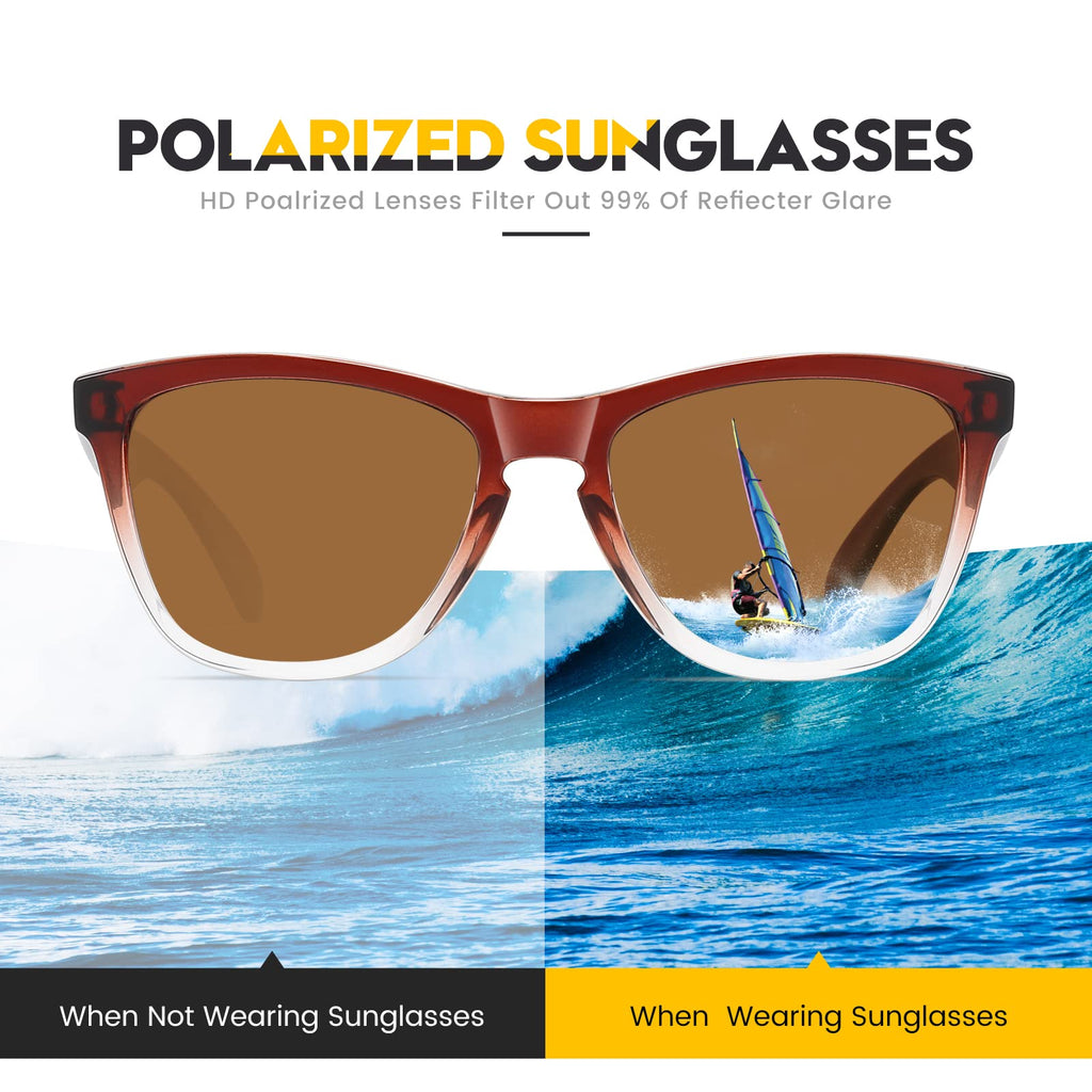 Sunglasses Womens Polarized Sunglasses for Mens Womens Retro Mirror Lens for Driving Fishing UV400 Protection