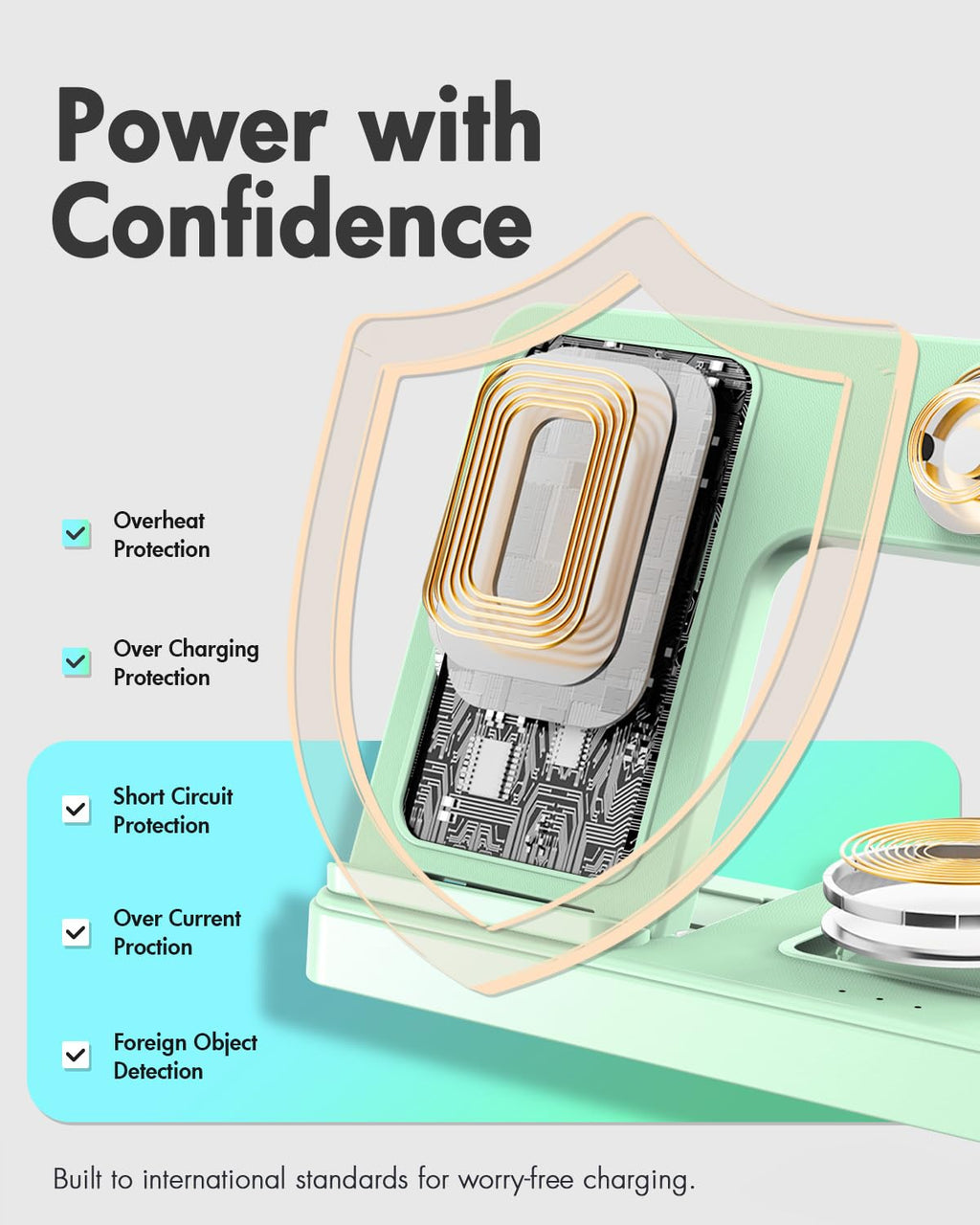 Wireless Charger iPhone Charging Station: 3 in 1 Charger Stand Multiple Devices for Apple - iPhone 17 16e 16 15 14 Pro Max 13 12 11 - Watch 11 10 9 8 7 6 5 4 3 2 SE and Ultra Series - Airpods 4 3 Pro