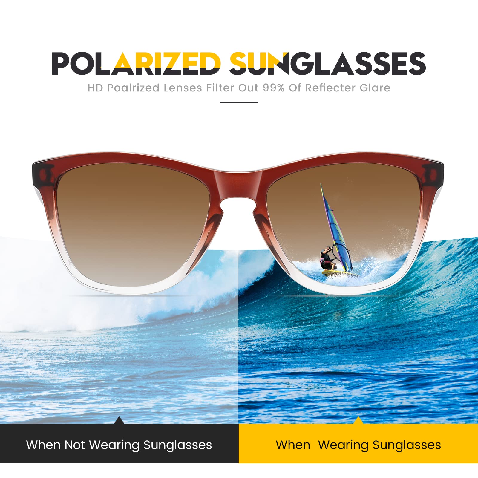 Sunglasses Womens Polarized Sunglasses for Mens Womens Retro Mirror Lens for Driving Fishing UV400 Protection