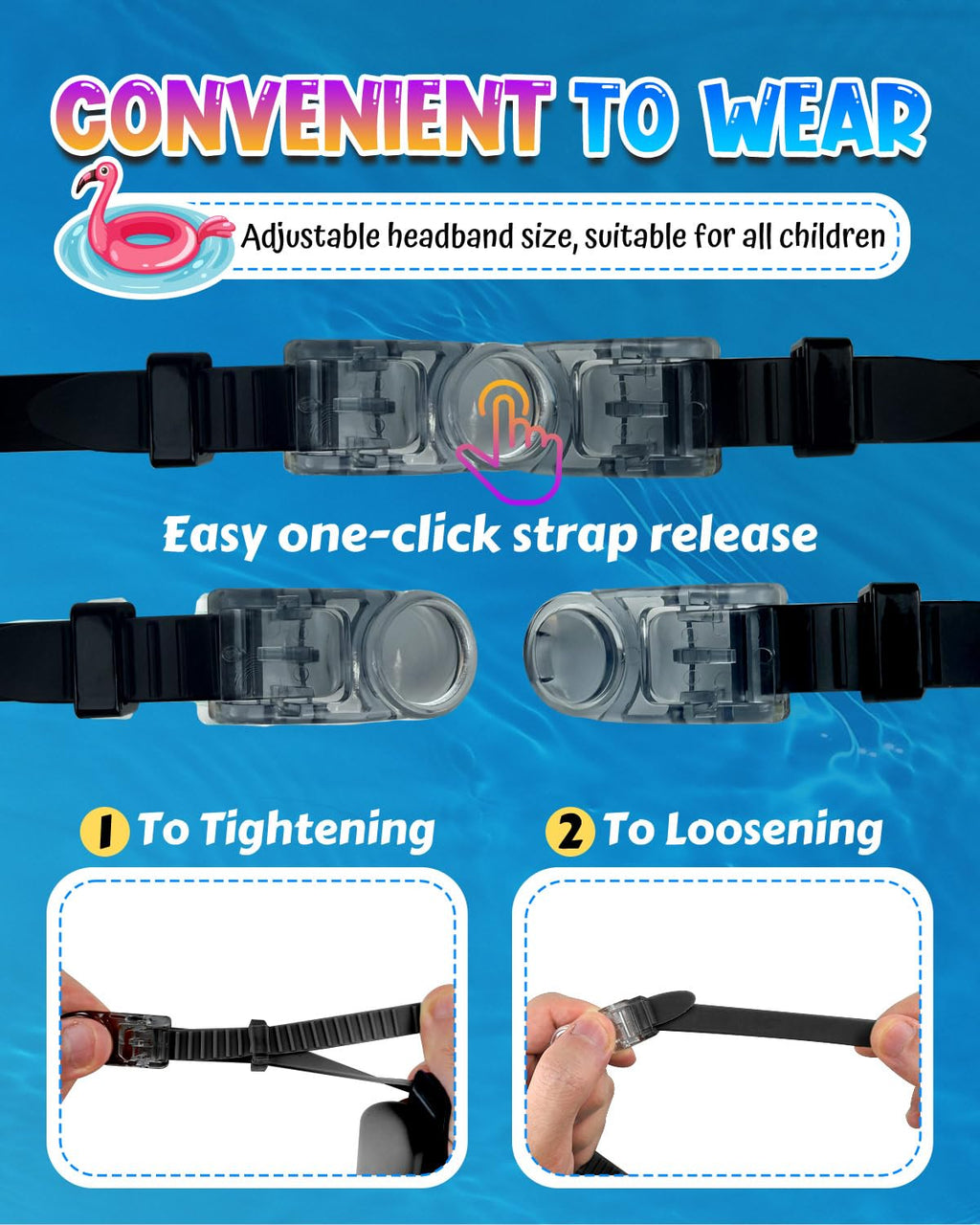 Swim Goggles 2 Pack, Wide View Anti Fog&UV Swimming Goggles for Audlt, No Leaking Swim Glasses for Men Women Kids