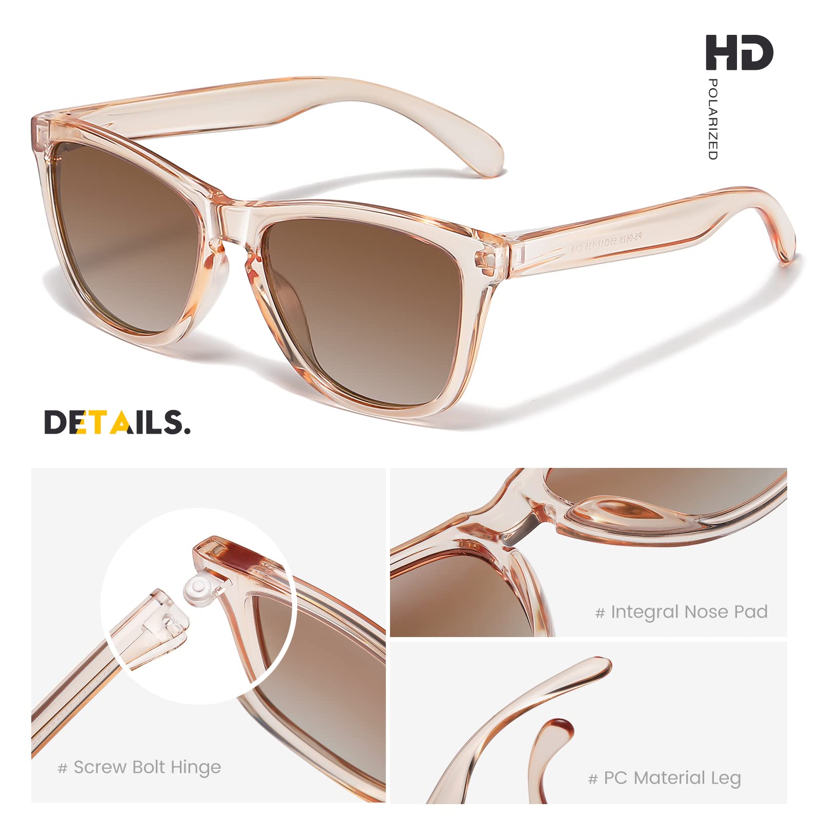 Sunglasses Womens Polarized Sunglasses for Mens Womens Retro Mirror Lens for Driving Fishing UV400 Protection