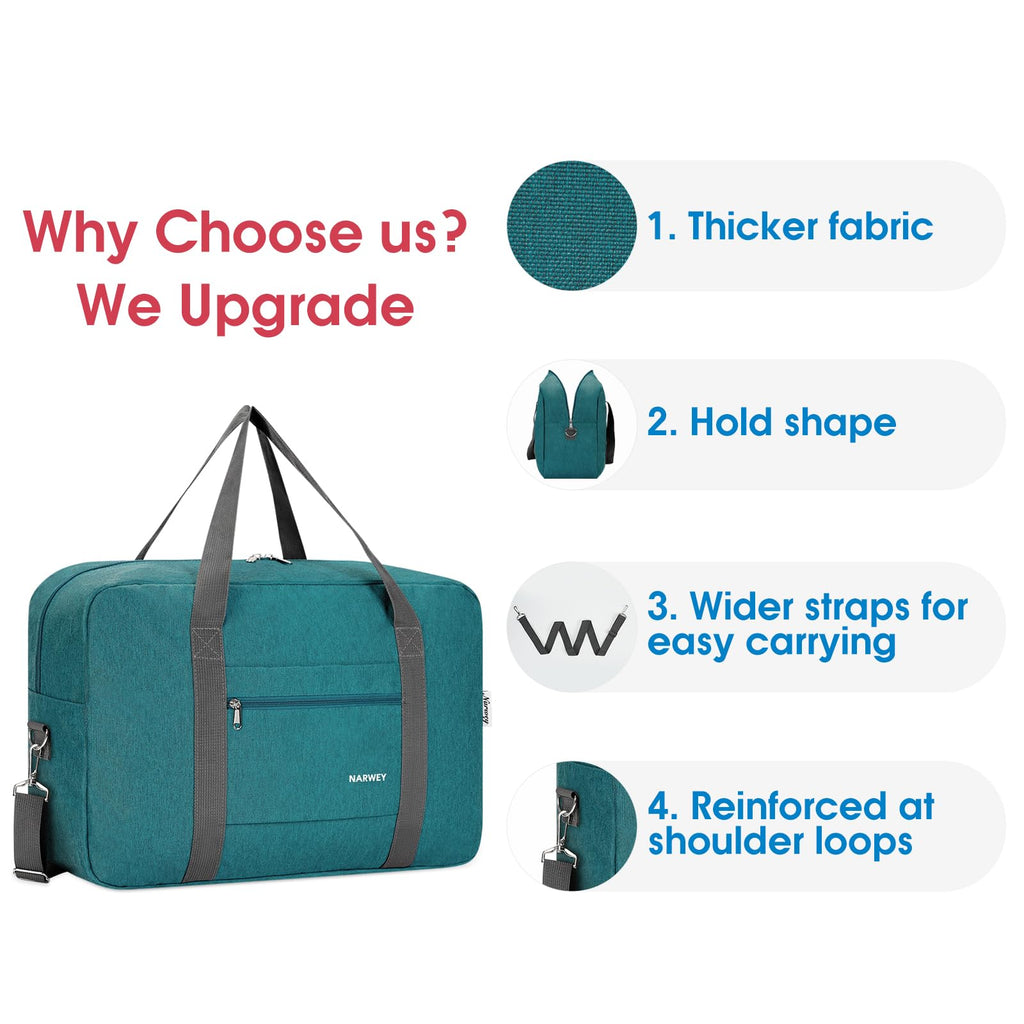 For Spirit Airlines Personal Item Bag Foldable Travel Duffel Bag Tote Carry on Luggage Duffle Overnight for Women and Men