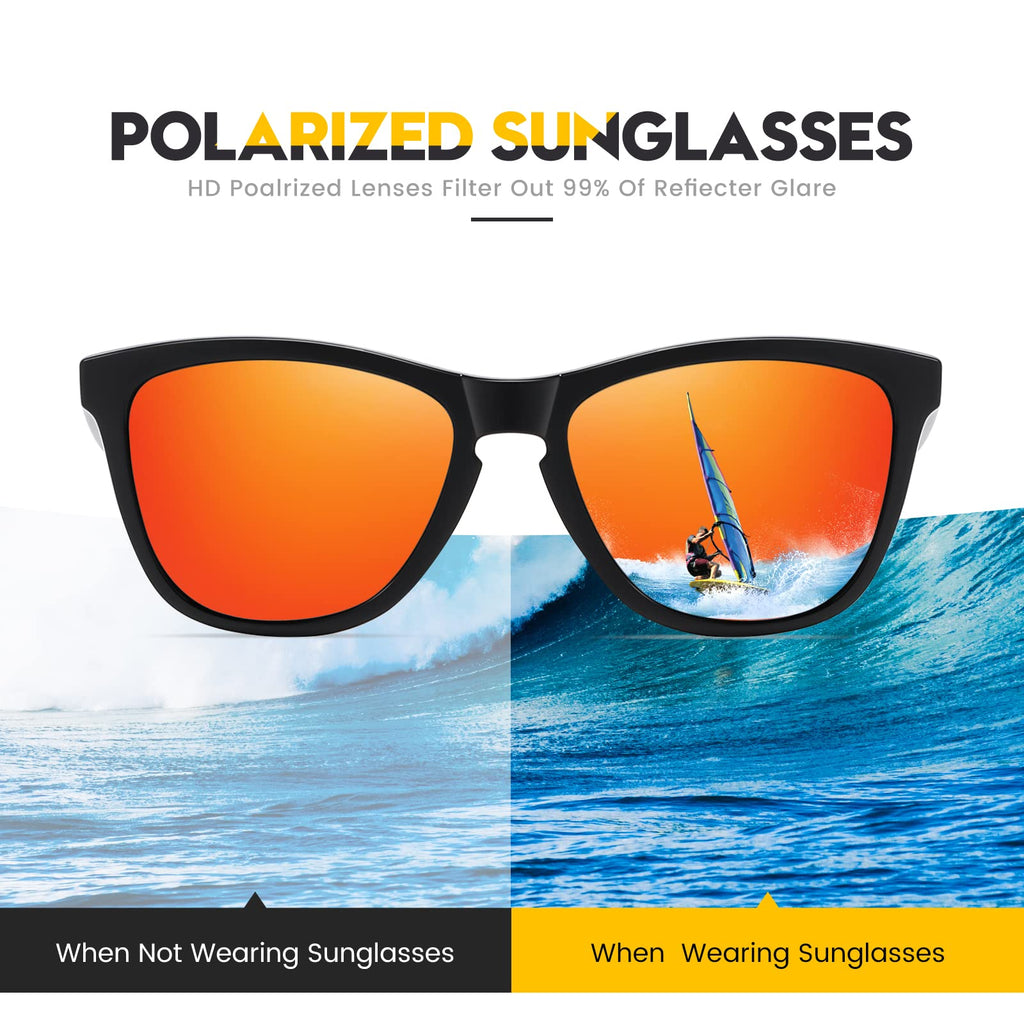 Sunglasses Womens Polarized Sunglasses for Mens Womens Retro Mirror Lens for Driving Fishing UV400 Protection