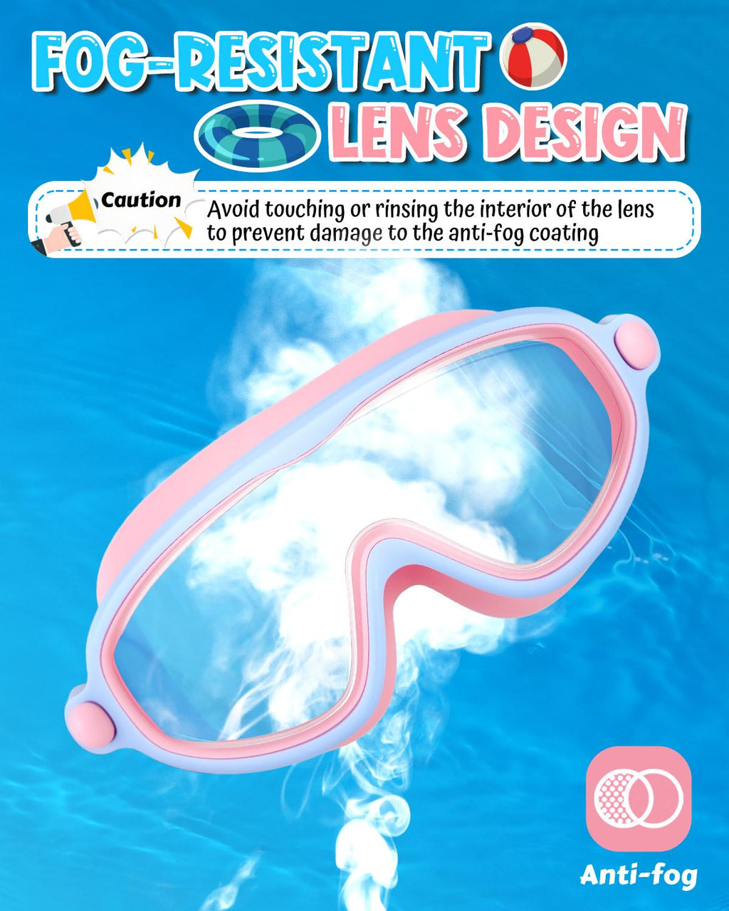 Swim Goggles 2 Pack, Wide View Anti Fog&UV Swimming Goggles for Audlt, No Leaking Swim Glasses for Men Women Kids