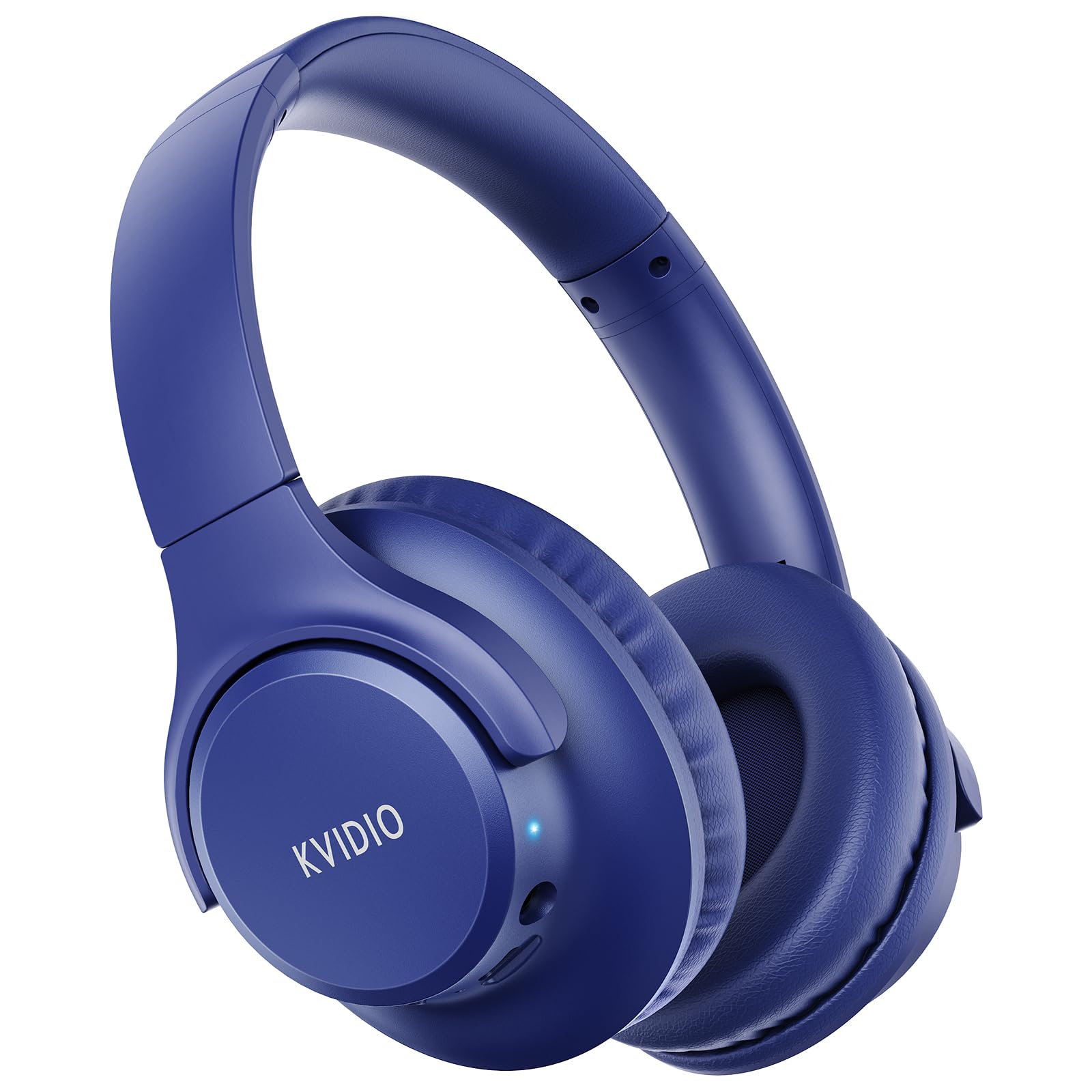 KVIDIO Bluetooth Headphones Over Ear, 65 Hours Playtime Wireless Headphones with Microphone, Foldable Lightweight Headset with Deep Bass, HiFi Stereo Sound Low Latency for Travel Work Cellphone