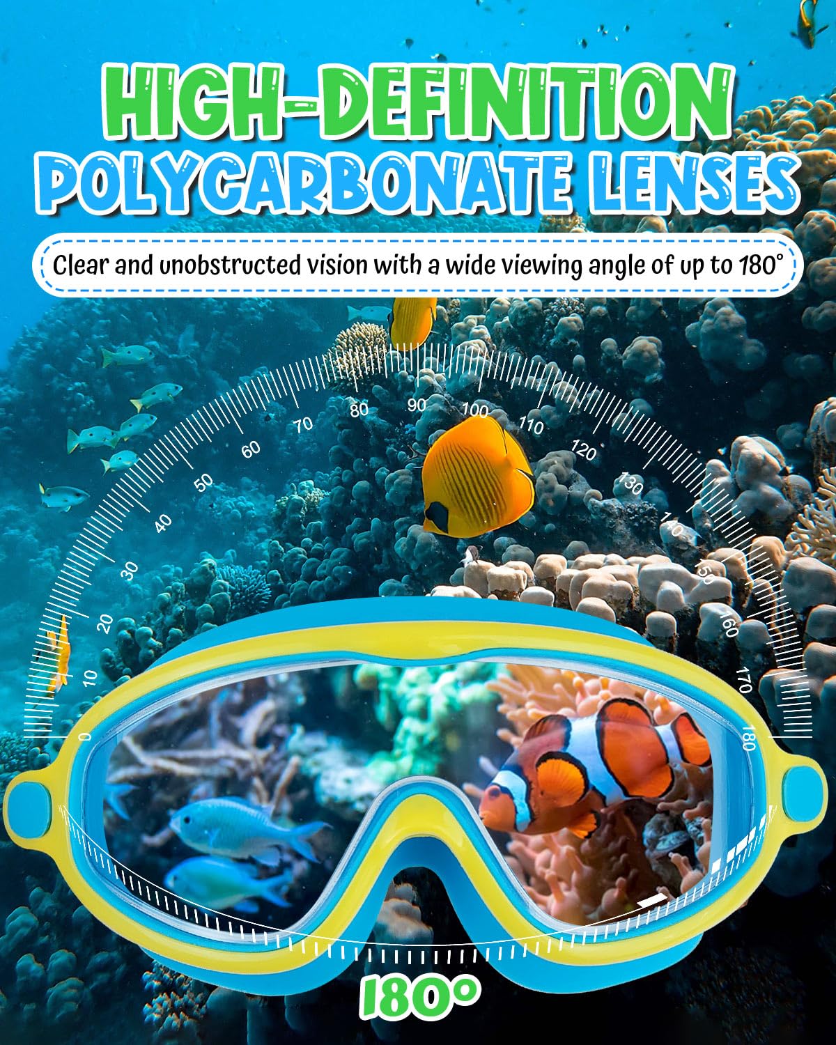 Swim Goggles 2 Pack, Wide View Anti Fog&UV Swimming Goggles for Audlt, No Leaking Swim Glasses for Men Women Kids