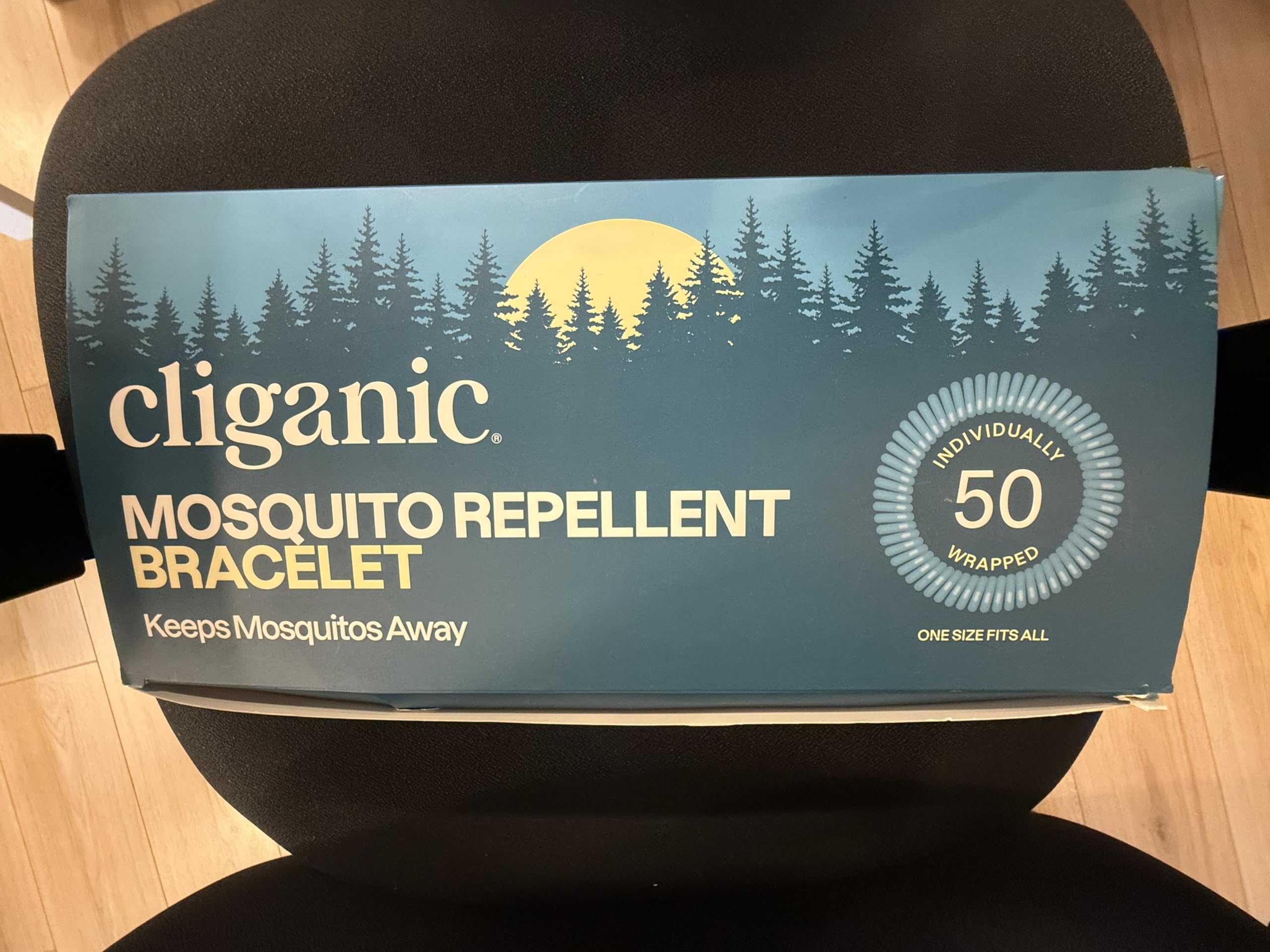 Cliganic 10 Pack Mosquito Repellent Bracelets for Adults & Kids - Natural DEET-Free Bands, Individually Wrapped