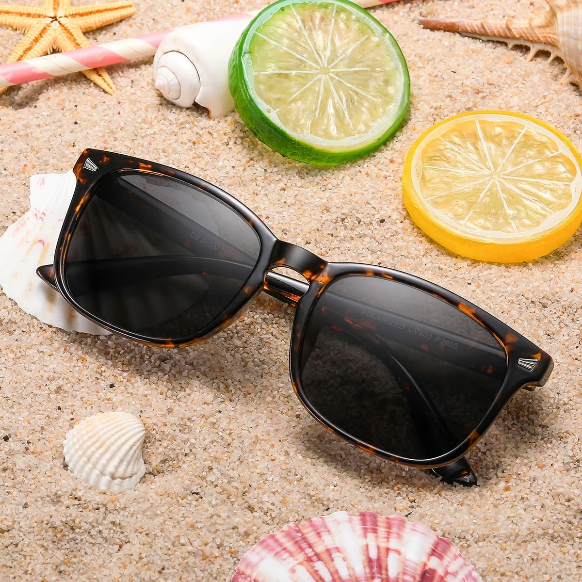 DUSHINE Polarized Sunglasses for Women Classic Retro Style UV400 Protection