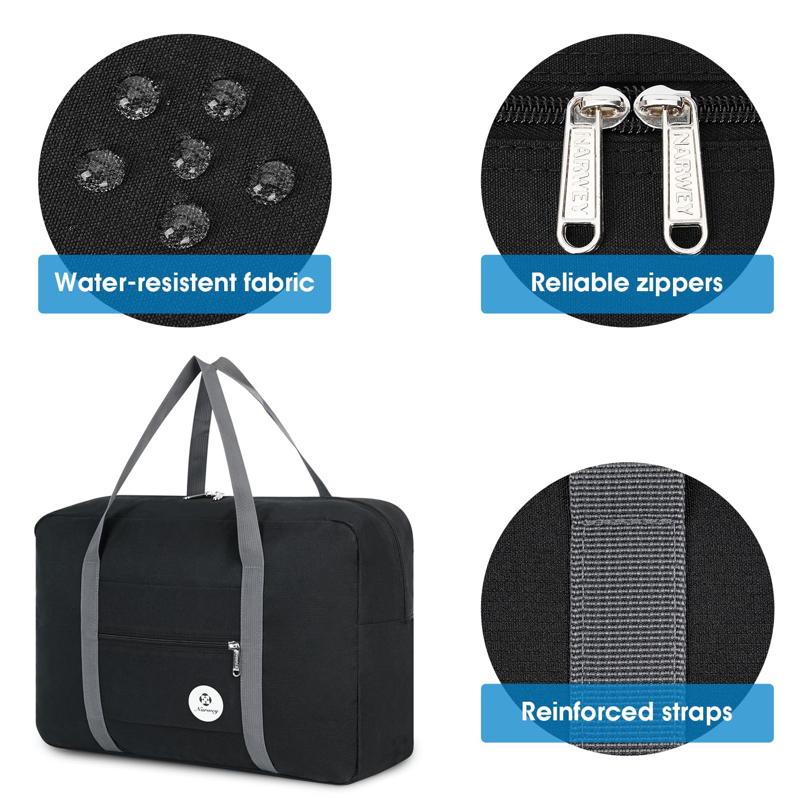 For Spirit Airlines Personal Item Bag Foldable Travel Duffel Bag Tote Carry on Luggage Duffle Overnight for Women and Men