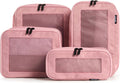 Aerotrunk Compression Packing Cubes for Travel - Luggage Organizer Bags - Double Zipper Packing Cubes for Suitcases (6-Pack, Dark Blue)