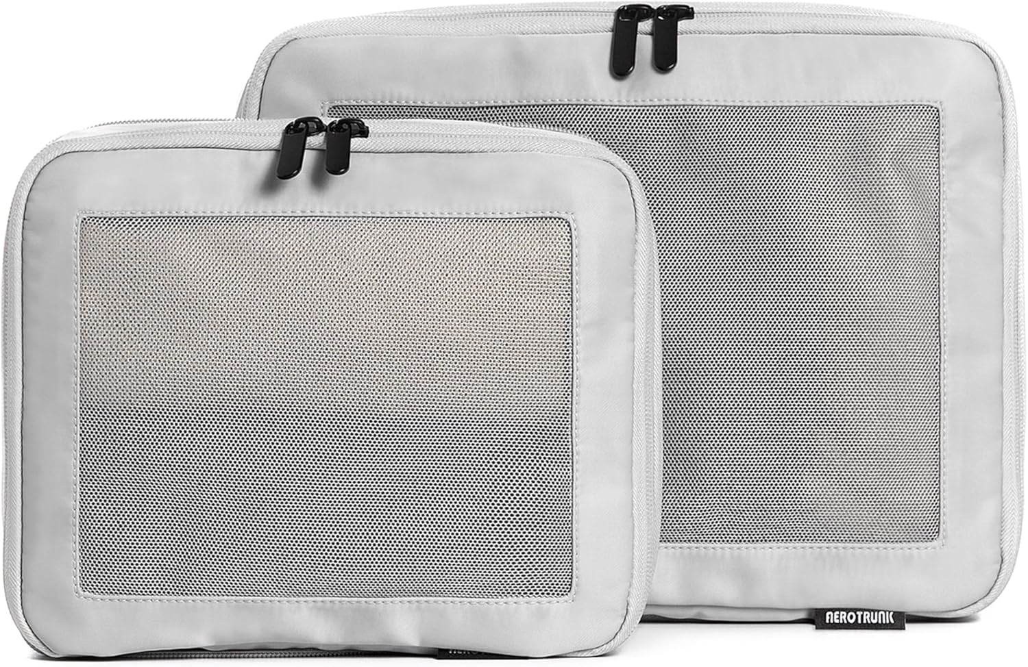 Aerotrunk Compression Packing Cubes for Travel - Luggage Organizer Bags - Double Zipper Packing Cubes for Suitcases (6-Pack, Dark Blue)