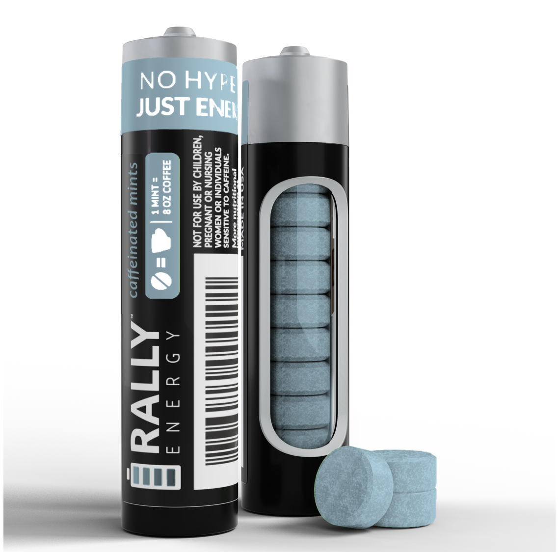Caffeinated Wintergreen Mints - An instant caffeinated kick and fresh breath, on-demand.